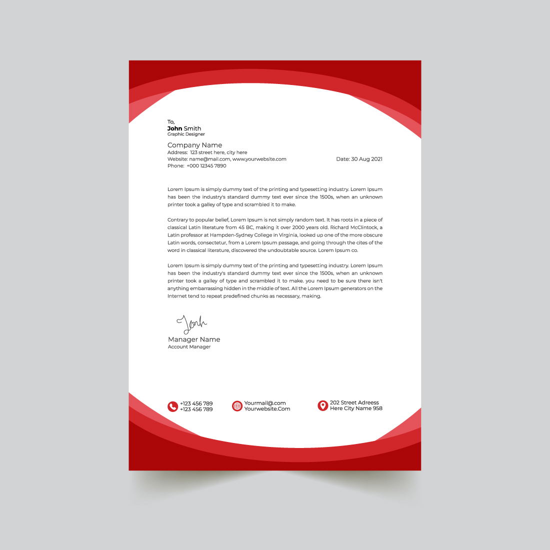 Letterhead Design preview image.