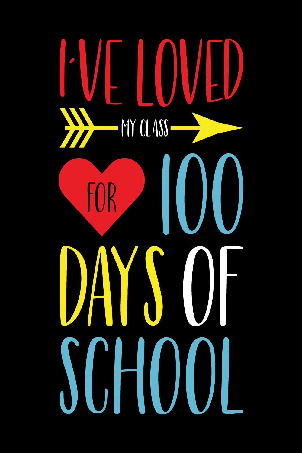 100 Days Of School T-Shirts Design pinterest preview image.