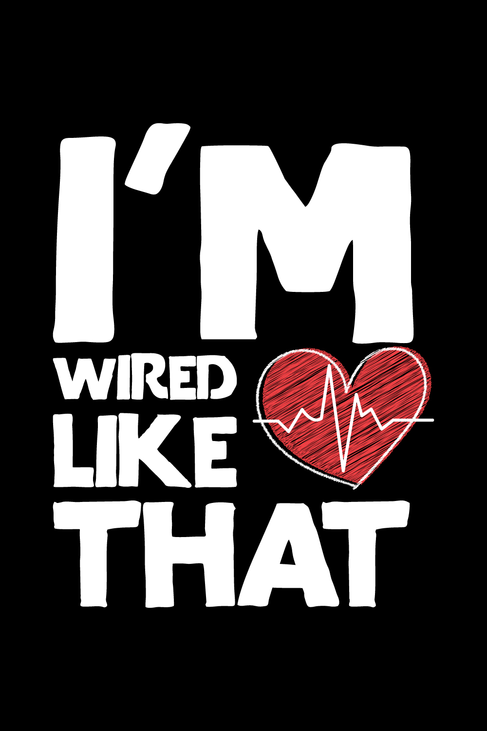 Heart Disease Warrior illustrations for print-ready T-Shirts design pinterest preview image.