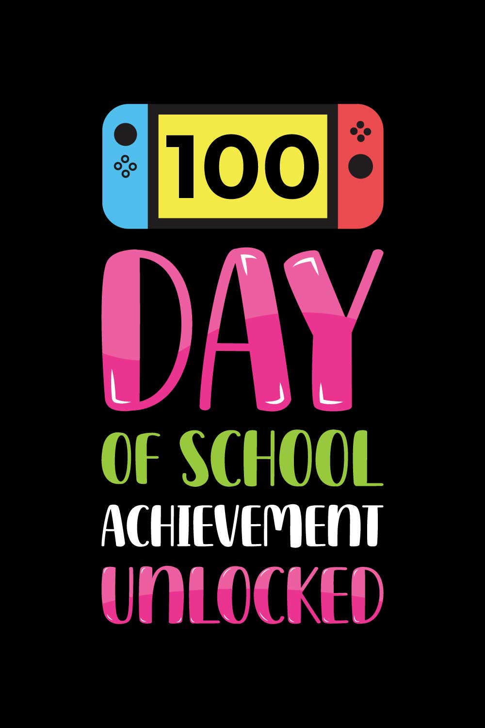 100 Days Of School T-Shirts Design pinterest preview image.