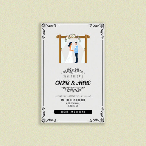 Wedding Invitation Card cover image.