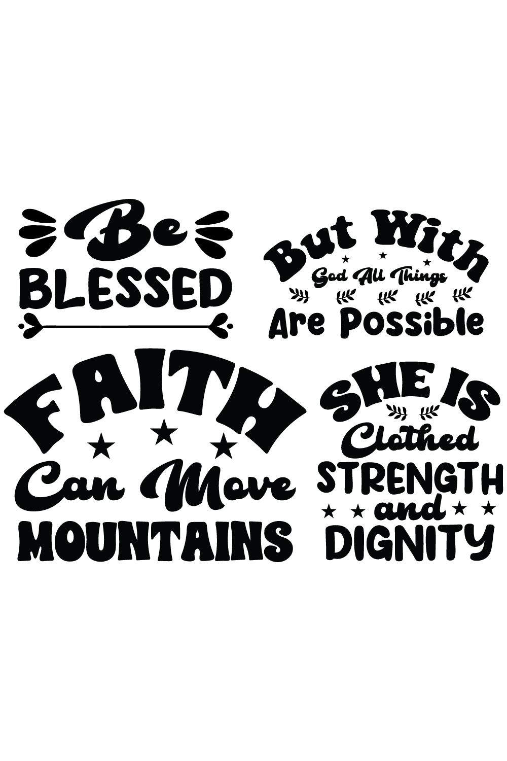 Faith SVG Bundle pinterest preview image.