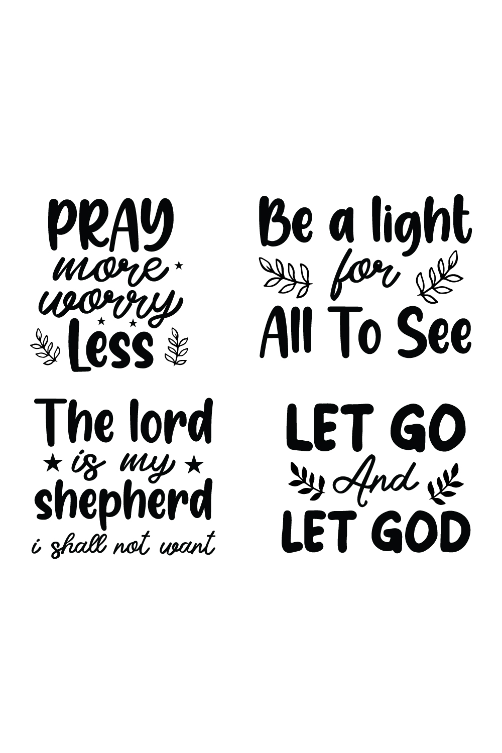 Faith SVG Bundle pinterest preview image.