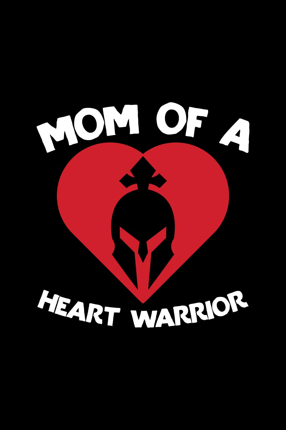 Heart Disease Warrior Illustrations For Print-Ready T-Shirts Design pinterest preview image.