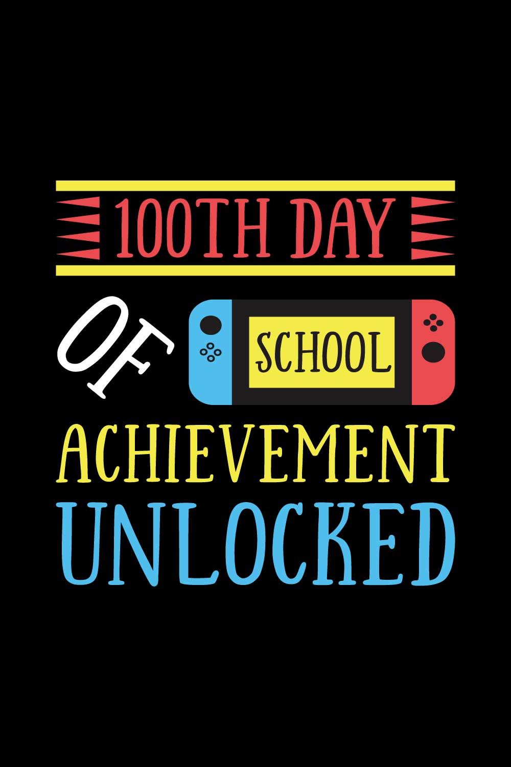 100 Days Of School T-Shirts Design pinterest preview image.