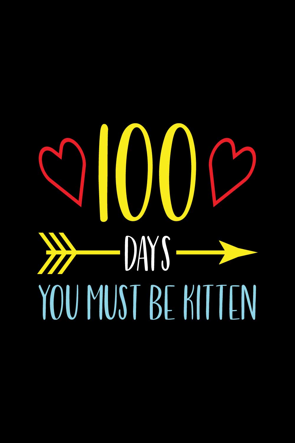 100 Days Of School T-Shirts Design pinterest preview image.