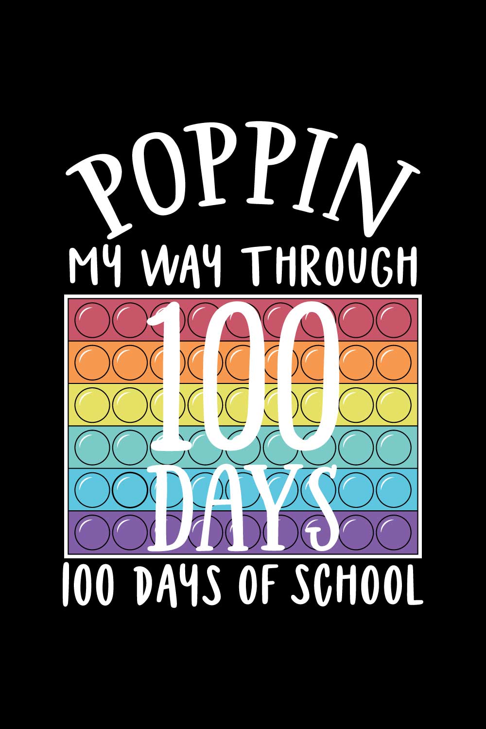 100 Days Of School T-Shirts Design pinterest preview image.