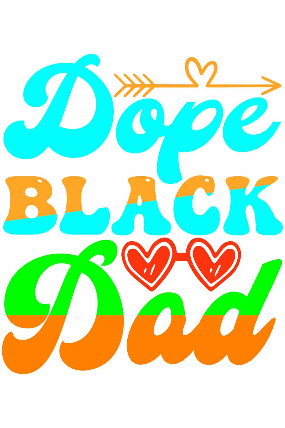 Dope Black Dad Retro t-shirt Designs pinterest preview image.