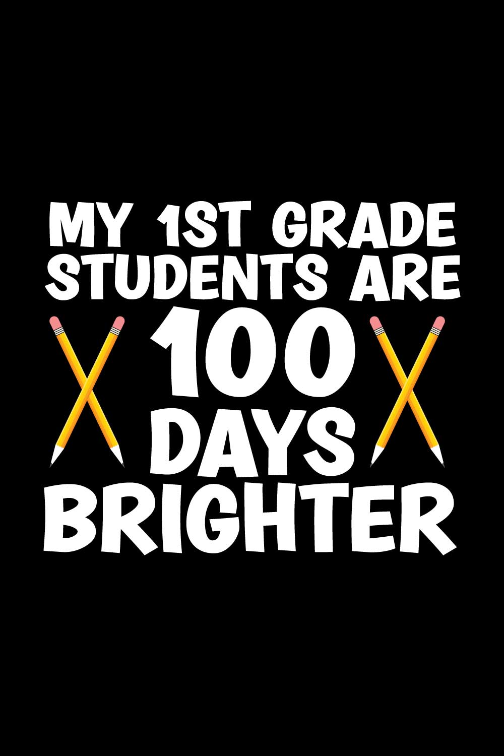 100 Days Of School T-Shirts Design pinterest preview image.