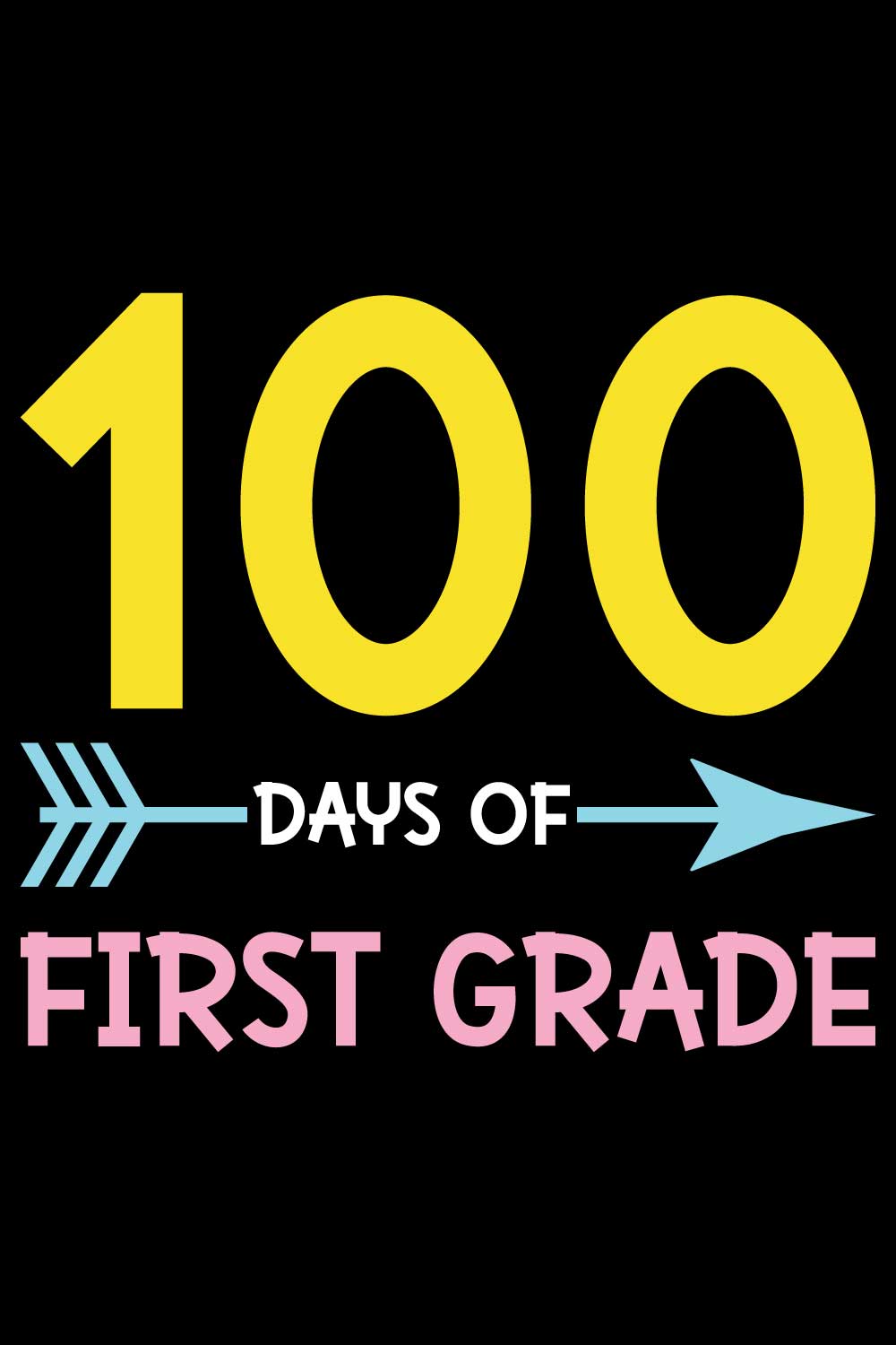 100 Days Of School T-Shirts Design pinterest preview image.