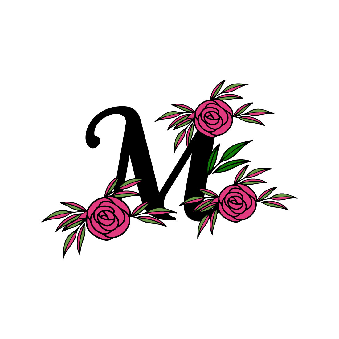 Free Cute M letter logo preview image.