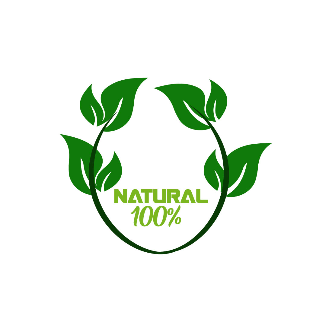 Free green leaves logo preview image.