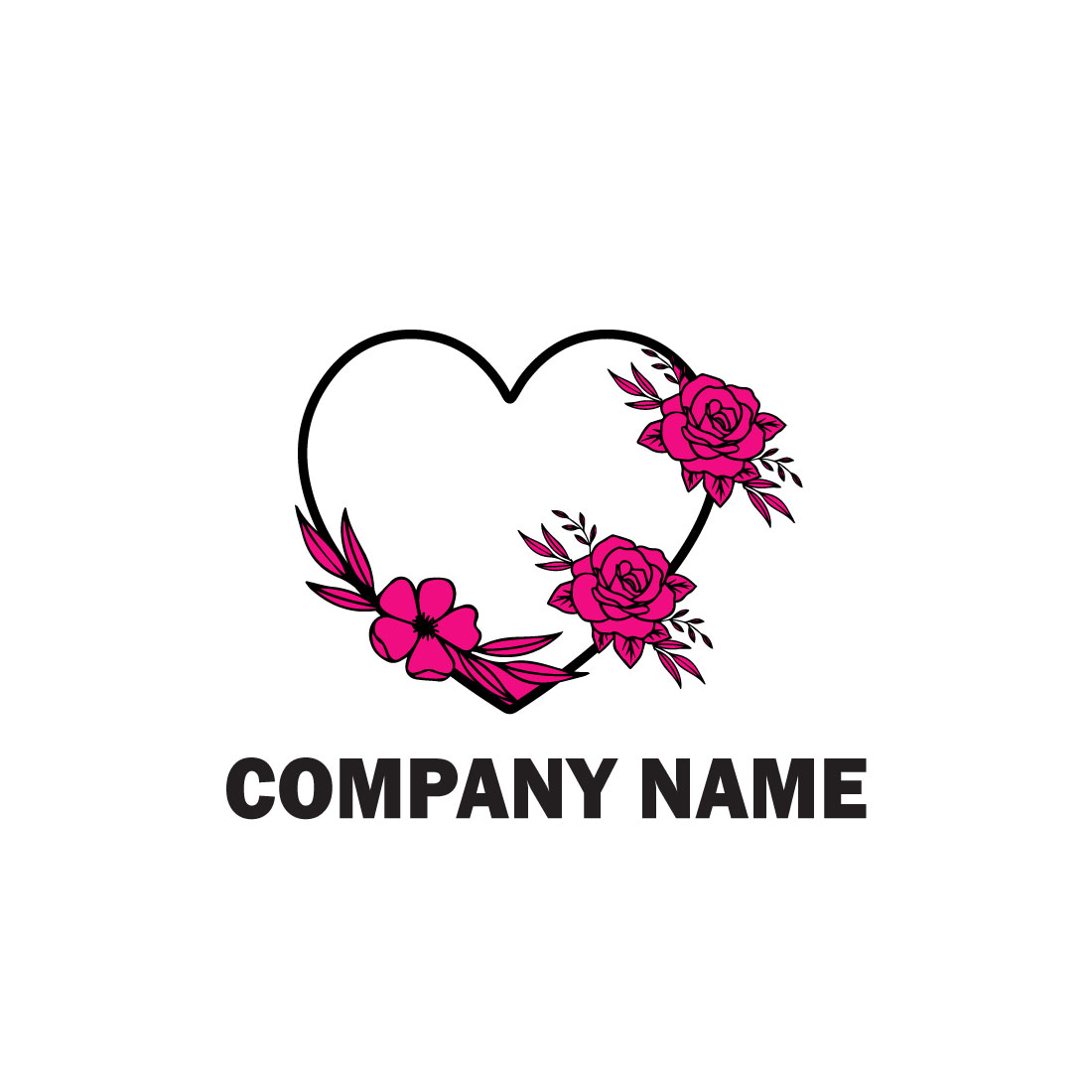 Free florist logo preview image.