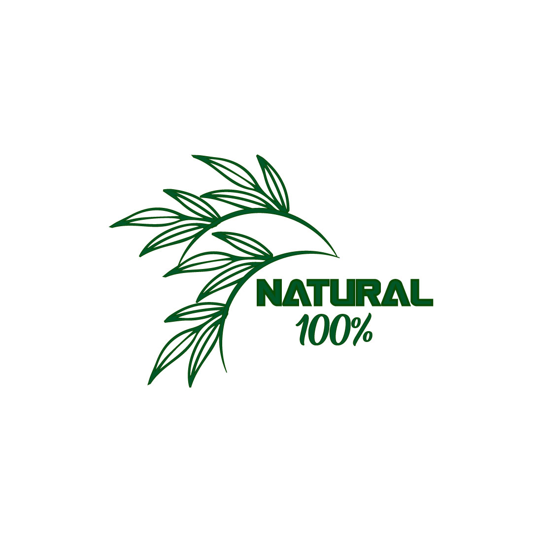 Free green food logo preview image.