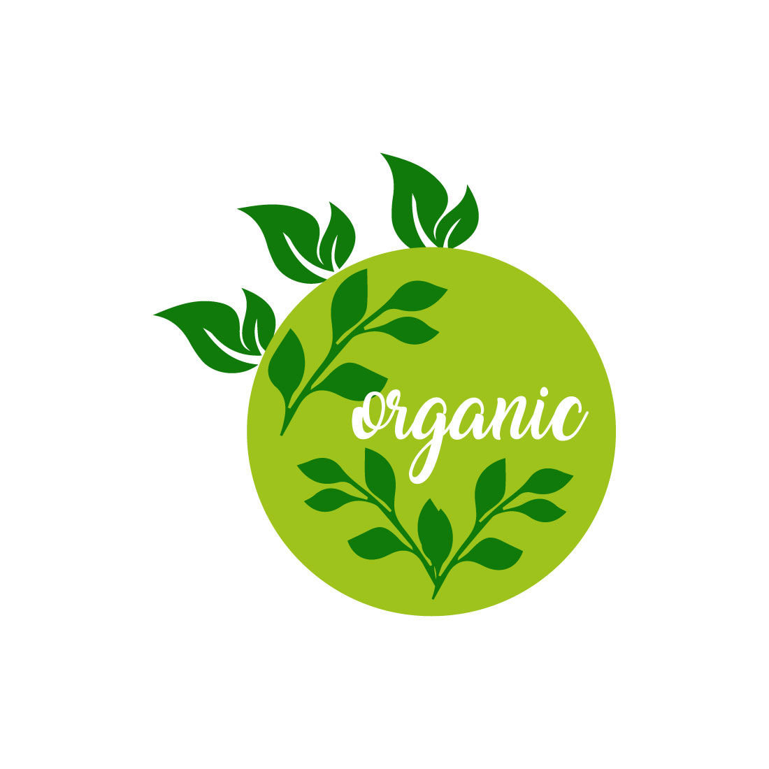 Free organic vegetables logo preview image.