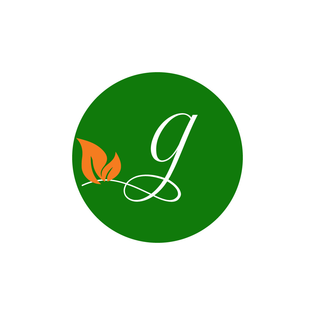 Free g floral green logo preview image.