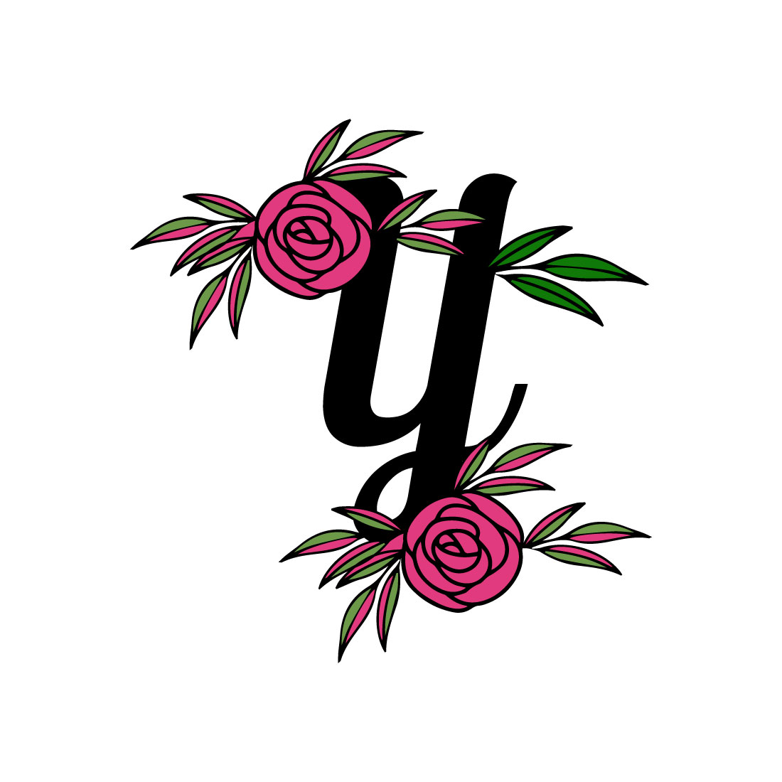Free Y rose floral logo preview image.