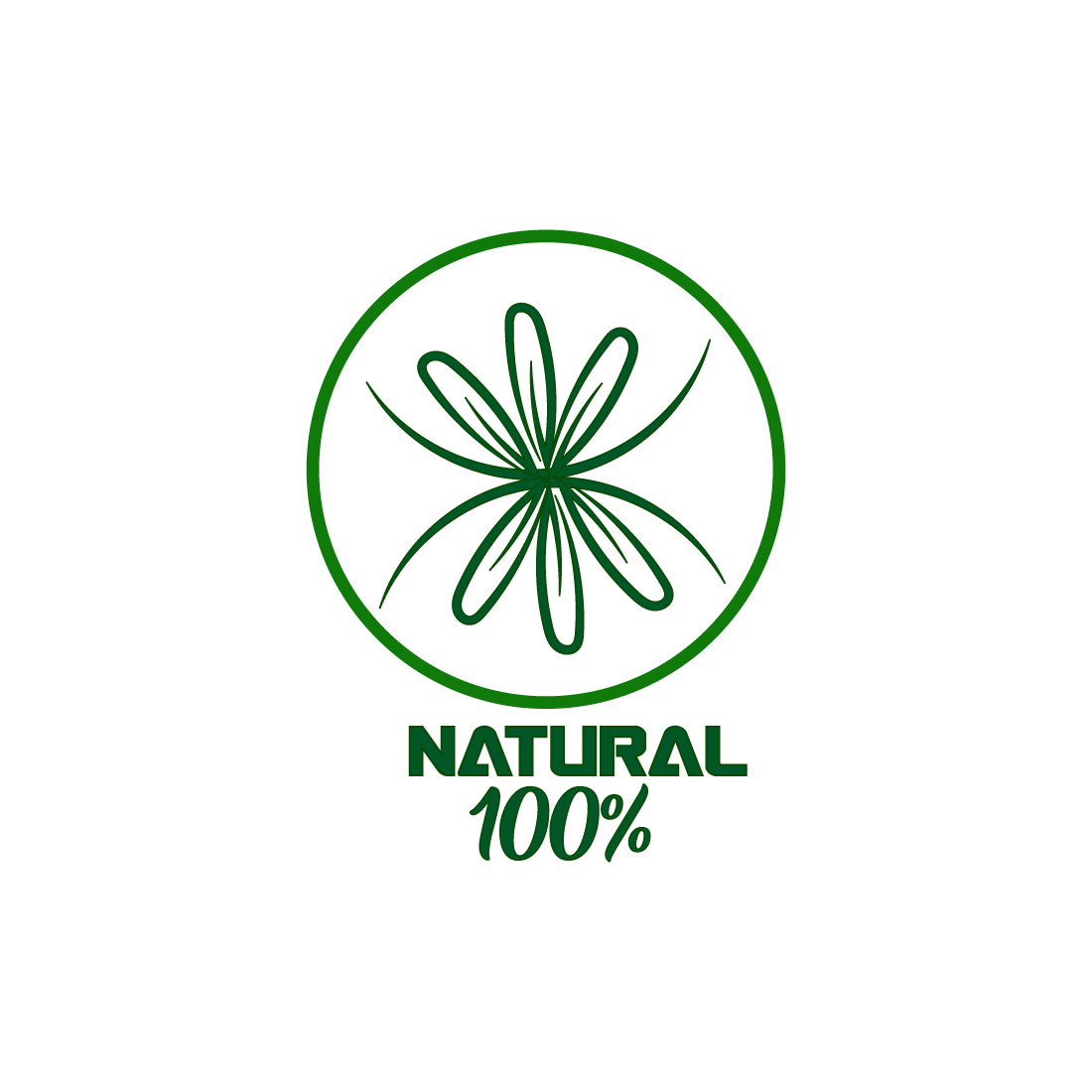 Free green nature logo preview image.