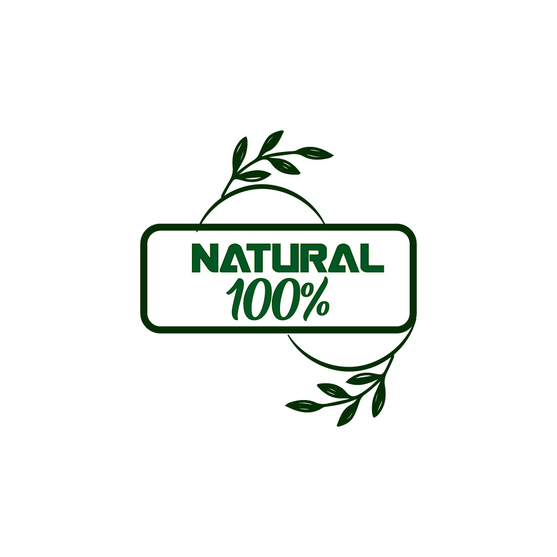 Free organic label logo preview image.