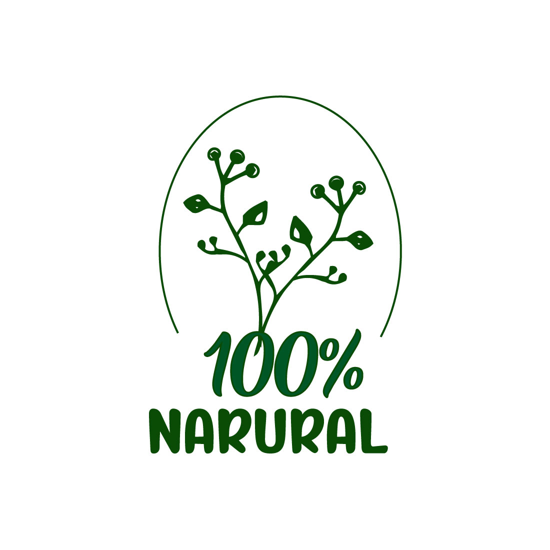 free organic logo preview image.