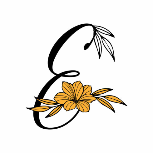 Free E Letter Flower Logo cover image.