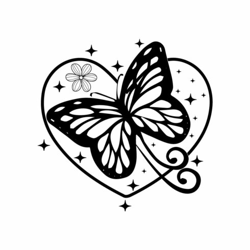 Free floral buterfly logo cover image.