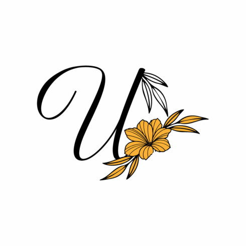 Free U Letter Wonderful Flower Logo cover image.
