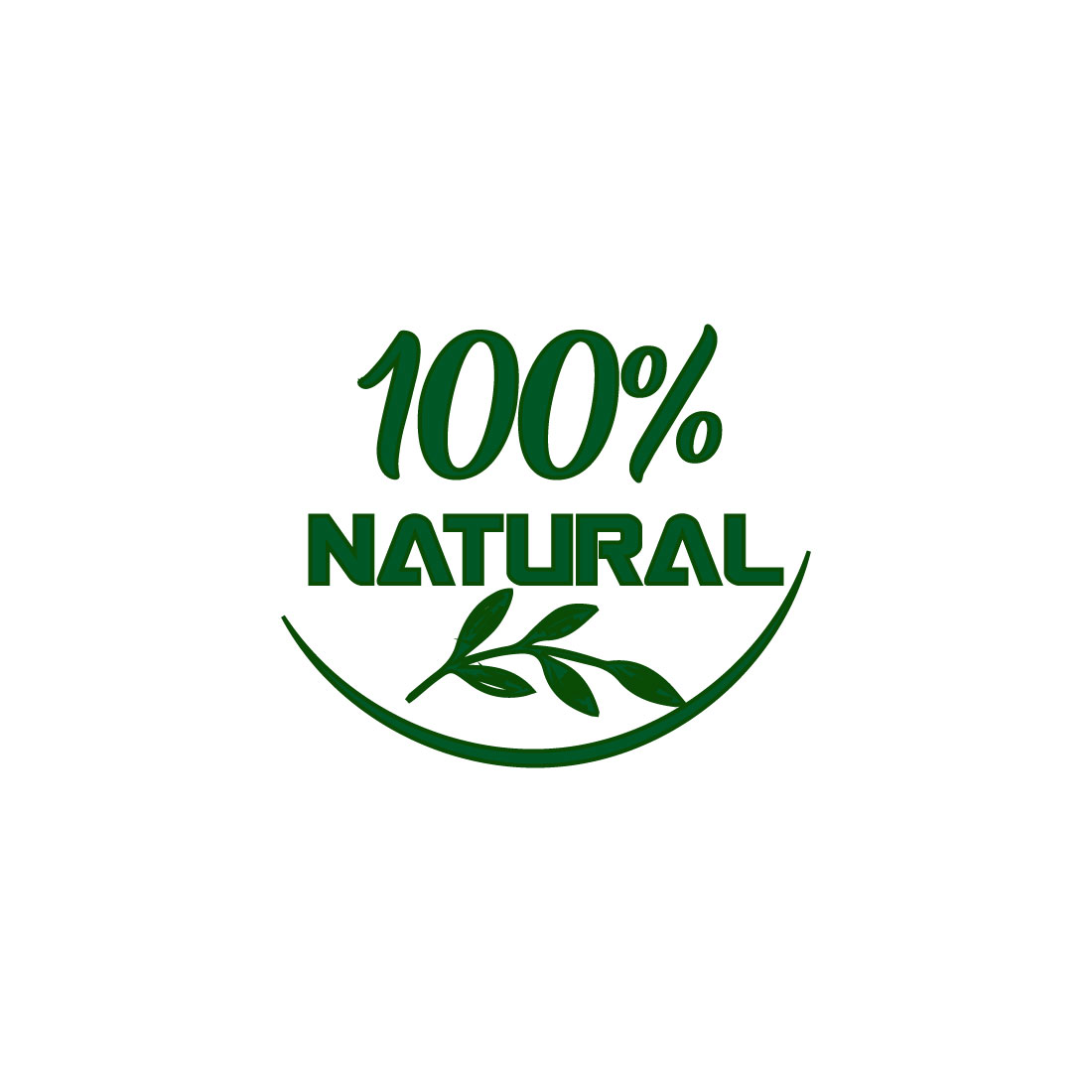 Free natural label logo preview image.