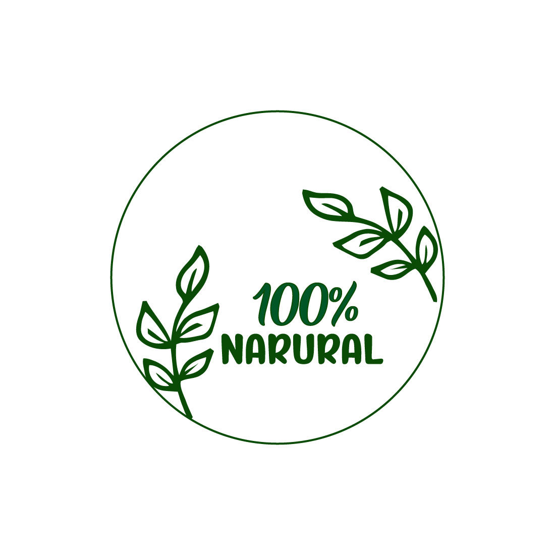 Free 100 natural logo preview image.