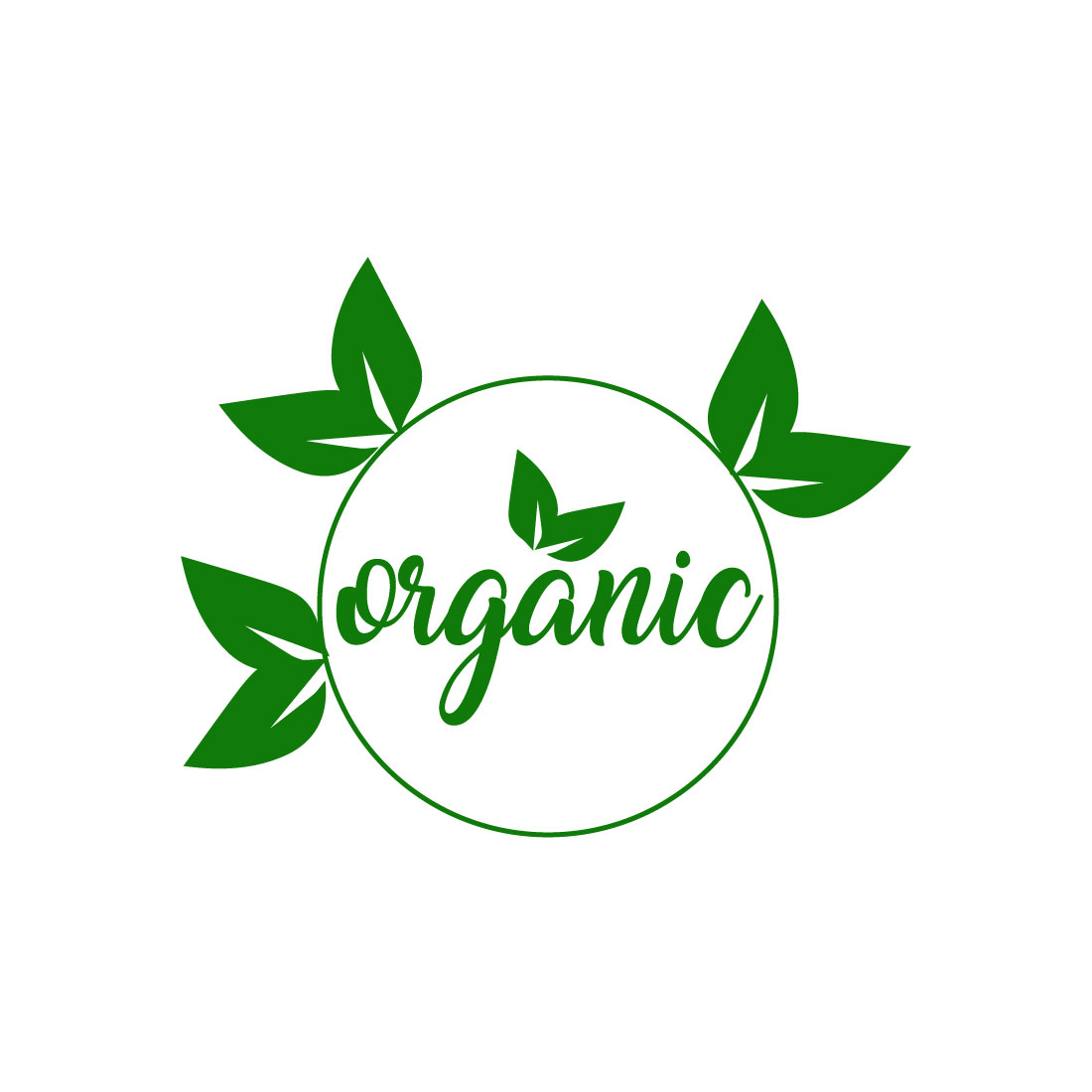 Free organic element green logo cover image.