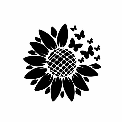 Free floral sunflower logo cover image.