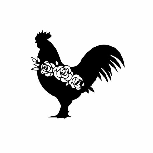 Free floral rooster logo cover image.