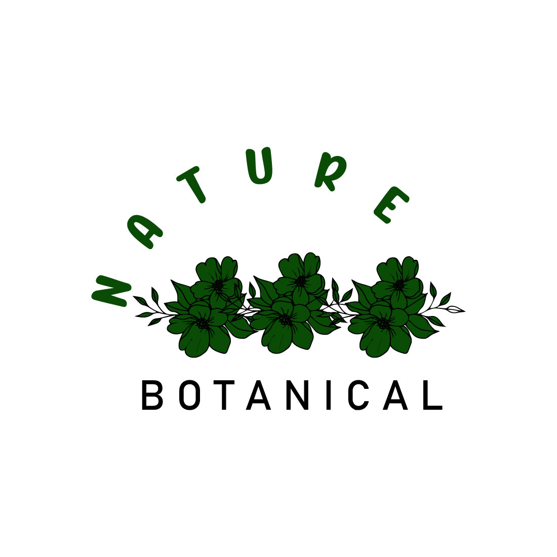 Free botanical green drawing logo cover image.