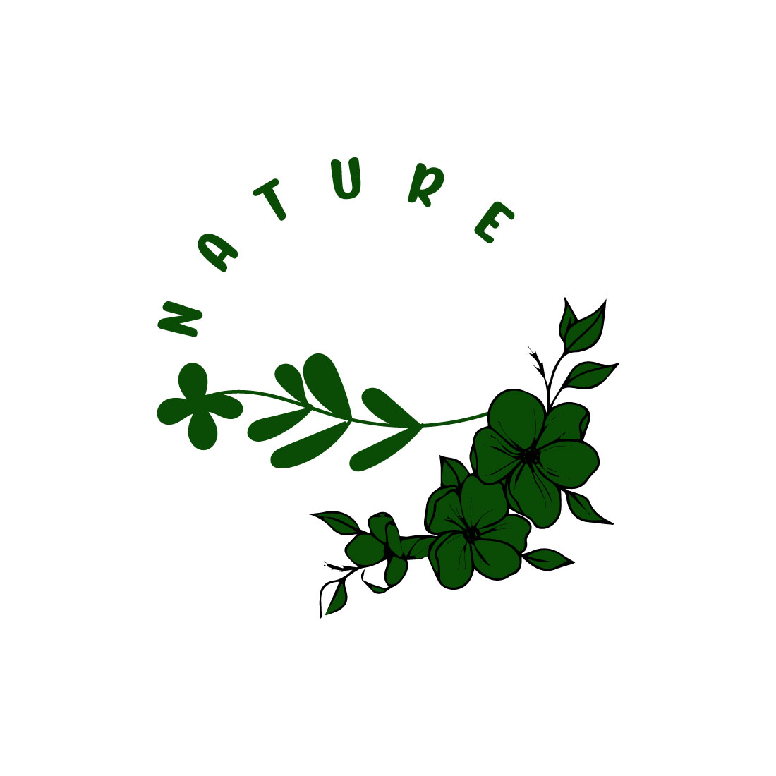 Free organic leaf logo preview image.
