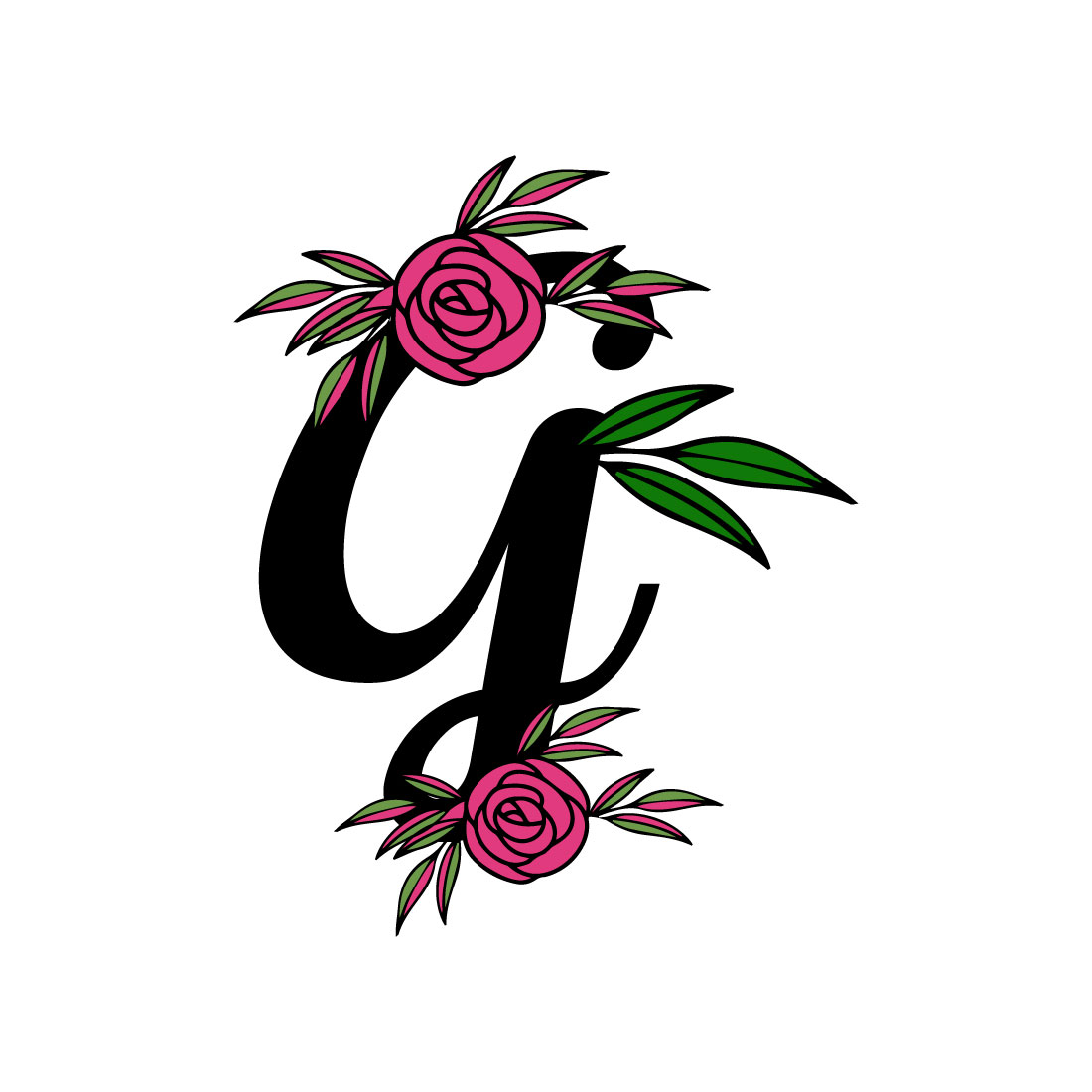 Free Wildflower G letter logo preview image.
