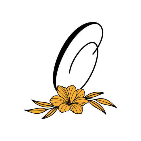 Free O Letter Wedding Flower Logo cover image.