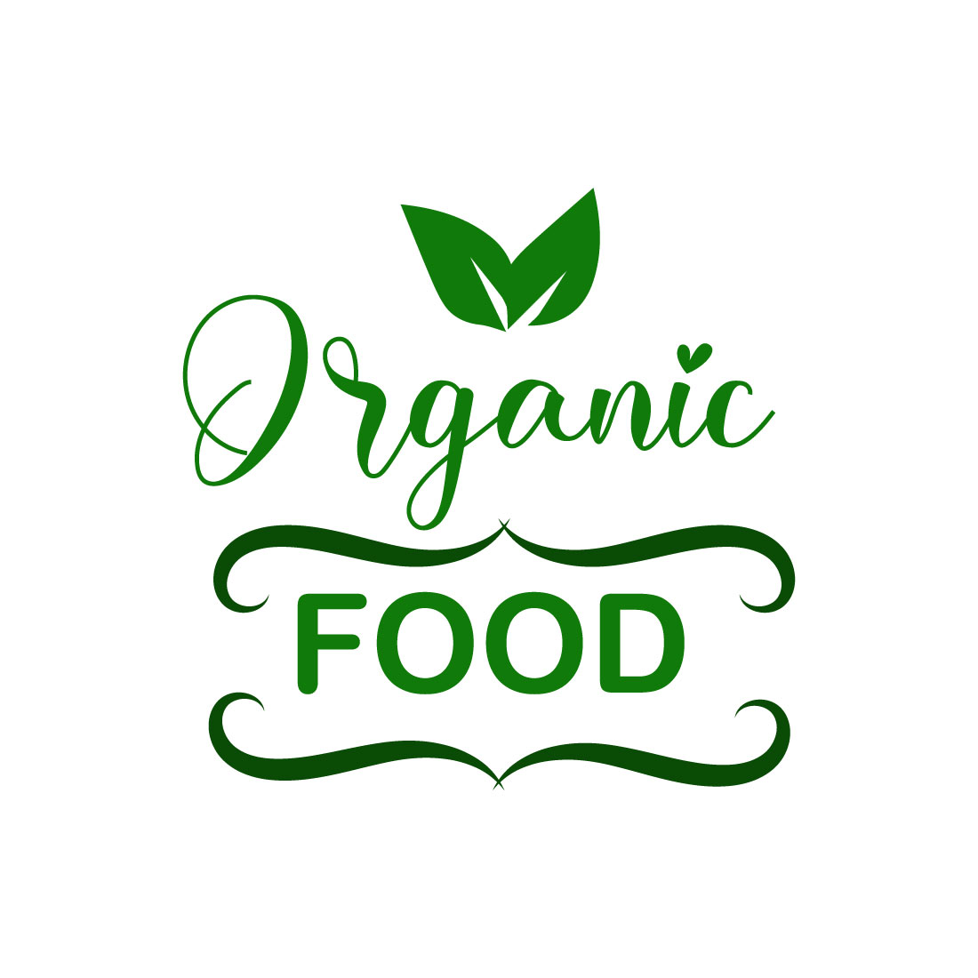 Free Organic food logo cover image.