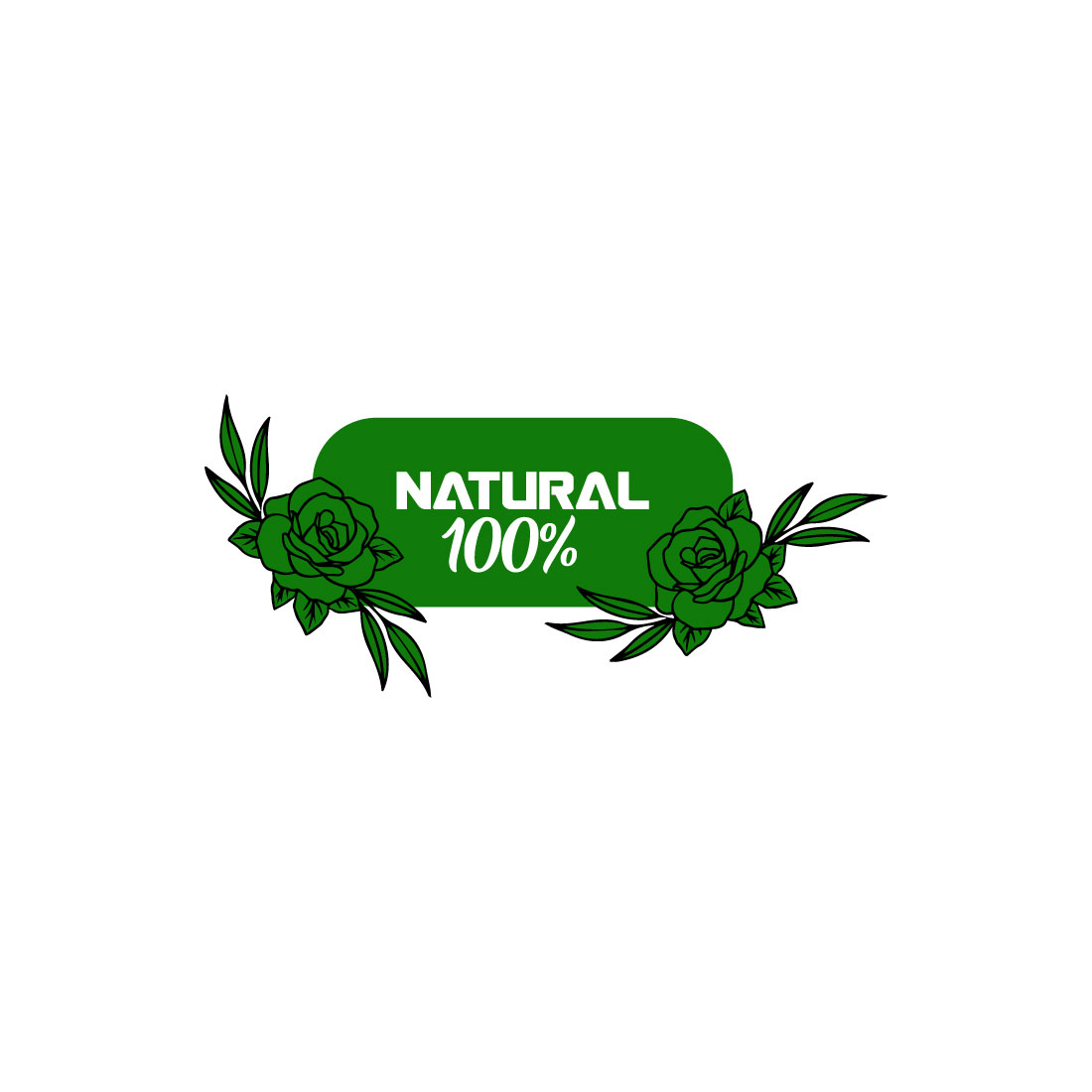 Free 100 natural logo preview image.