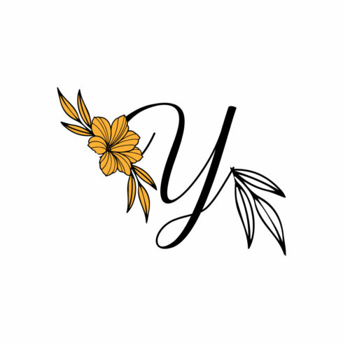 Free Y Letter Classic Flower Logo cover image.