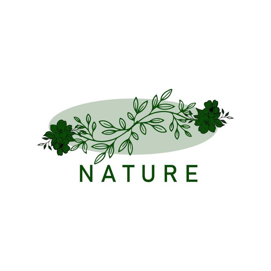 Free vintage botanical naural logo cover image.