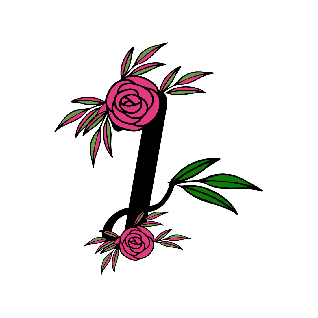 Free Rose J letter logo preview image.