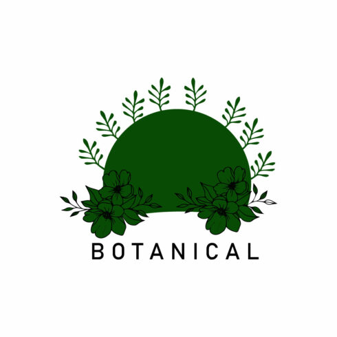 Free botanical flower half cerca logo cover image.