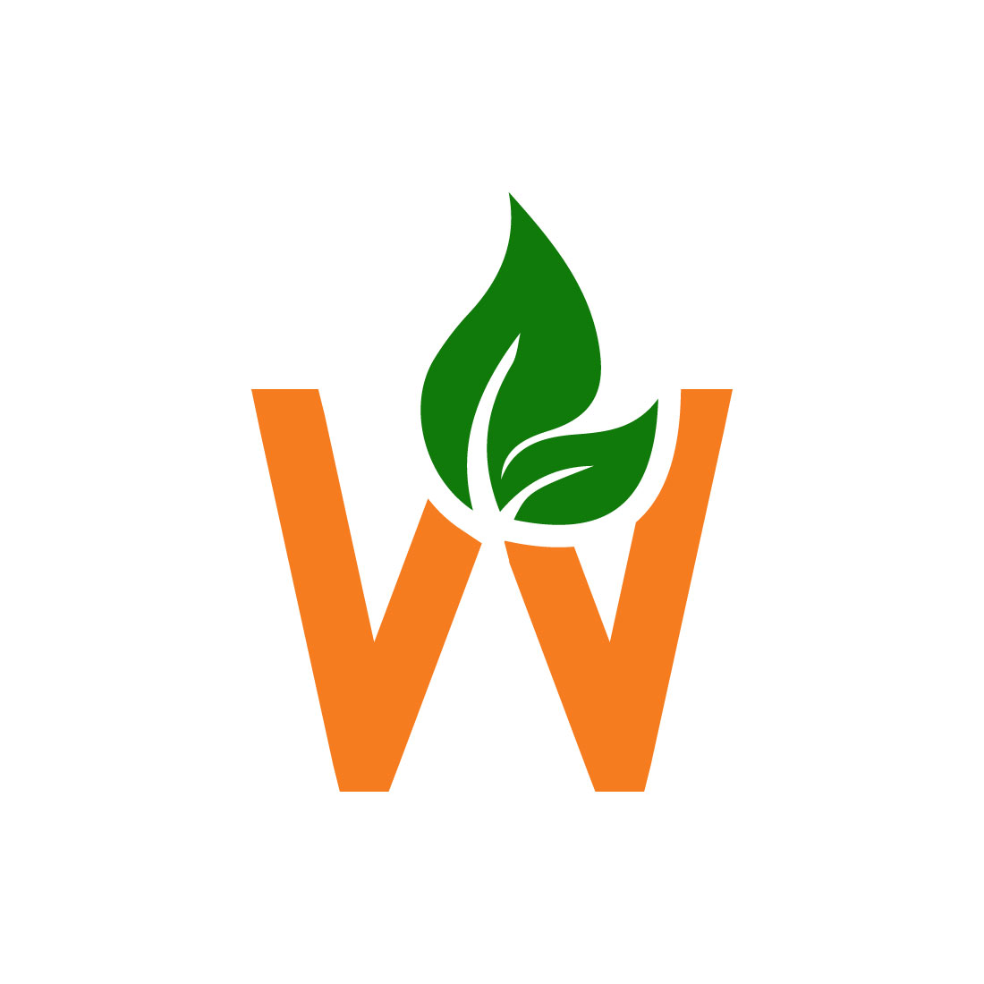 Free W organic logo preview image.