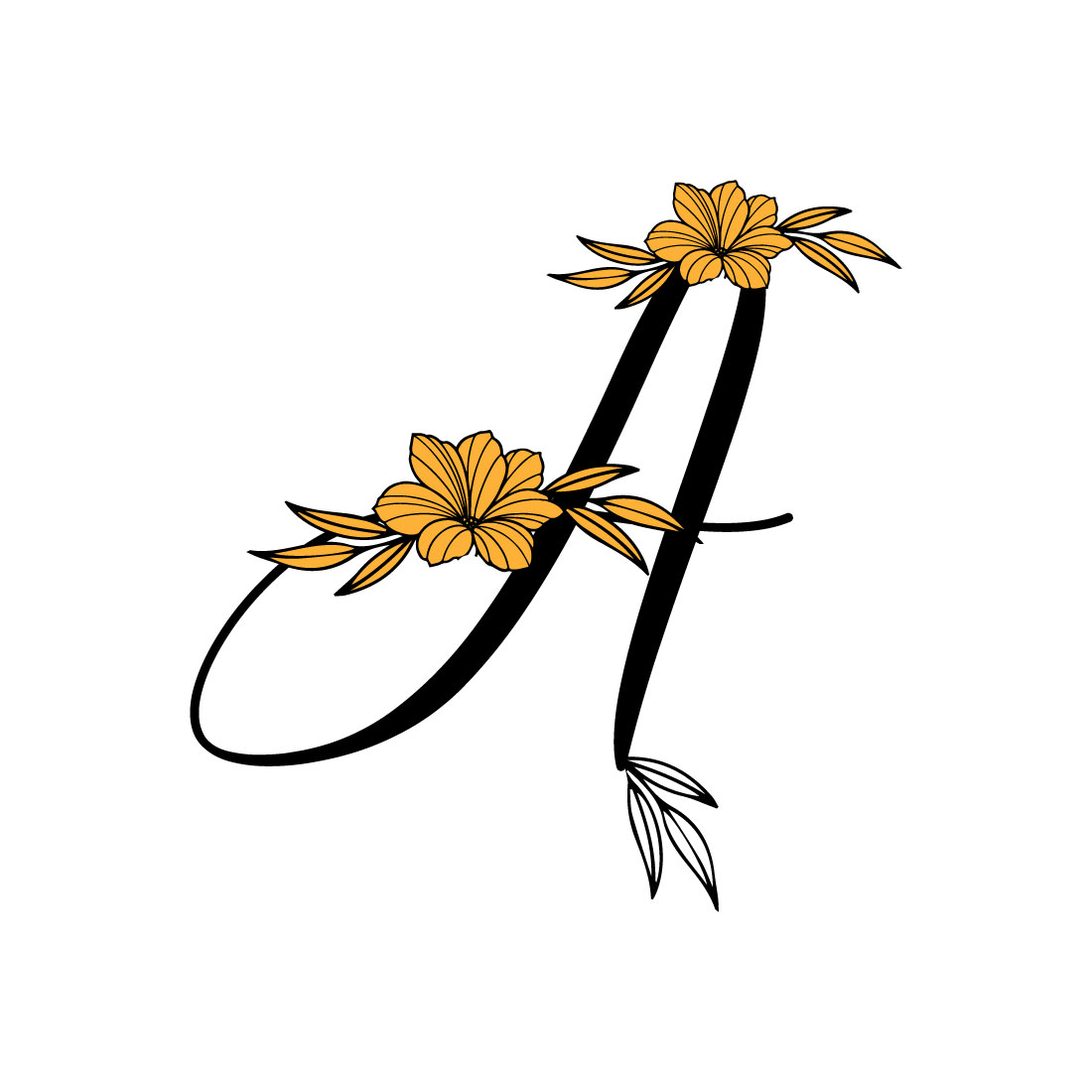Free A Letter Flower Logo cover image.