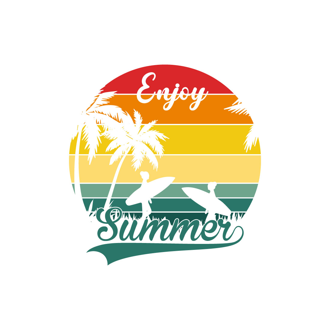 Free Summer Sunset Logo preview image.