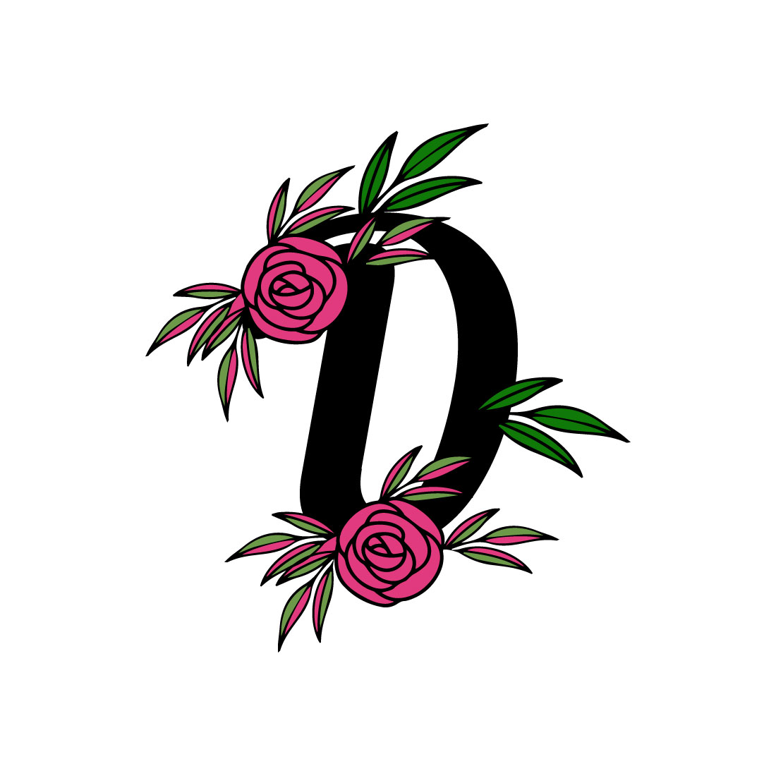 Free D letter logo preview image.