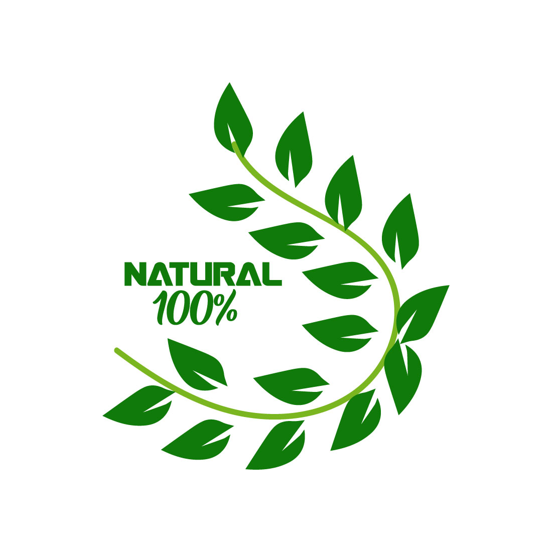Free eco leaf logo preview image.