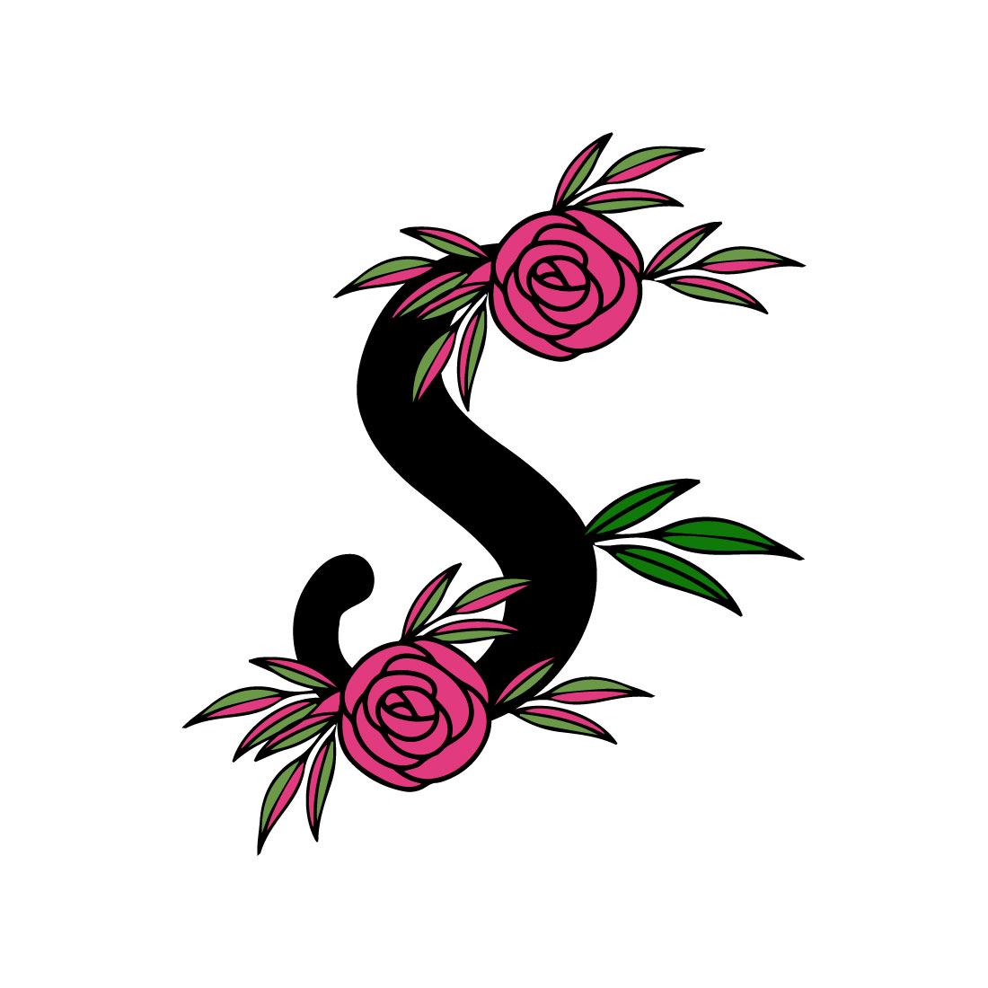 Free S cute Rose Logo preview image.