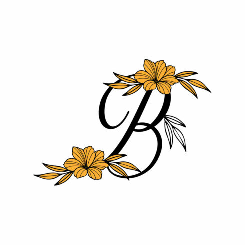 Free B Letter Flower Logo cover image.