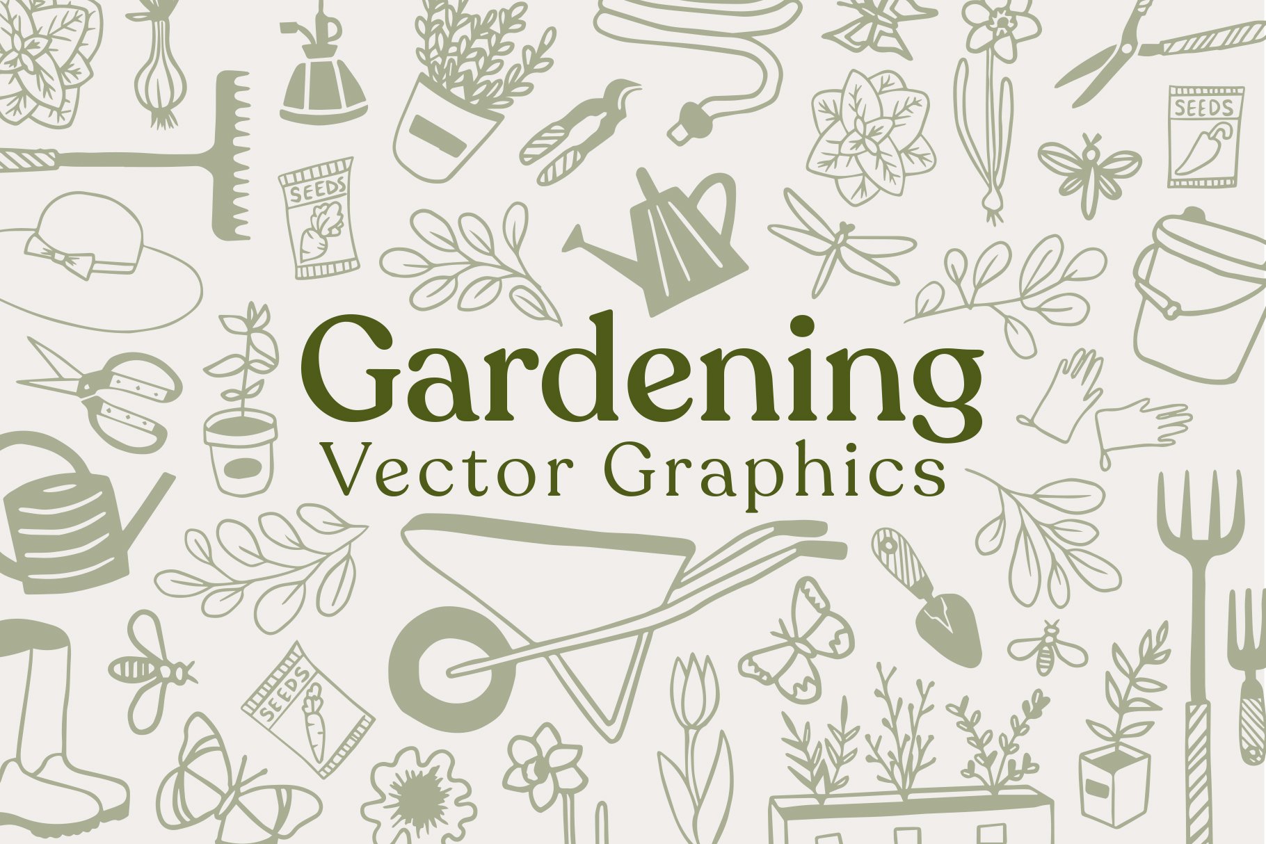 Gardening Vector Graphics cover image.